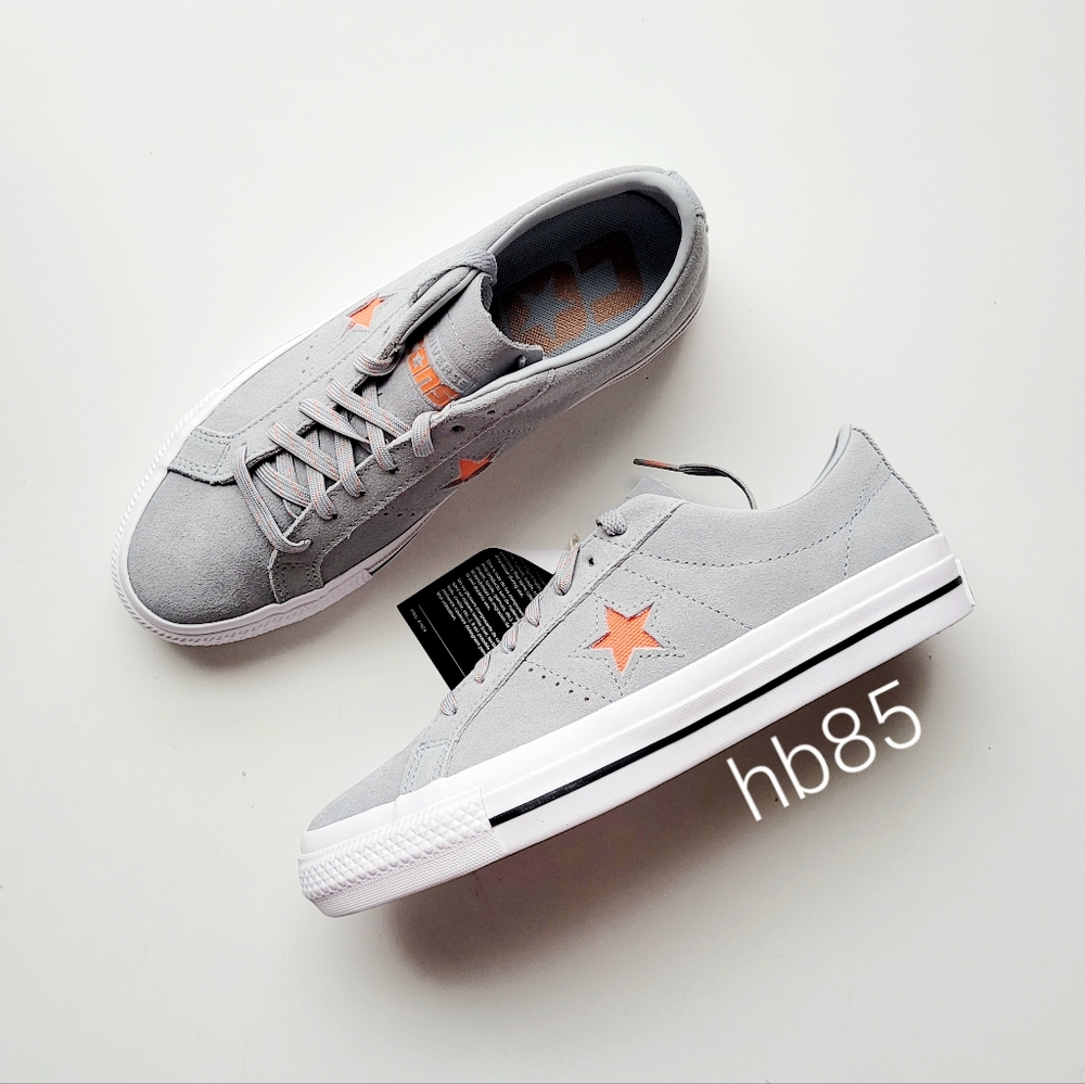 Converse One Star Pro Ox Ash Stone Orange White Men's 8